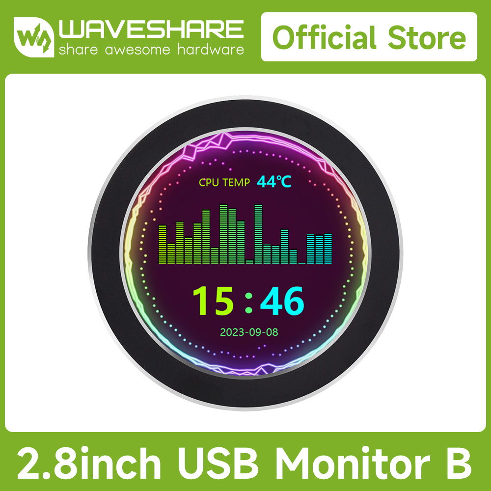 Monitor USB Waveshare 2.1 / 2. - Cpu Cooler avaliação e preço