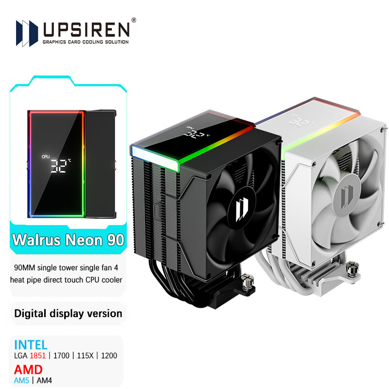 UPSIREN Walrus Neon 90 Digital - Air Cooler Cpu avaliação e preço