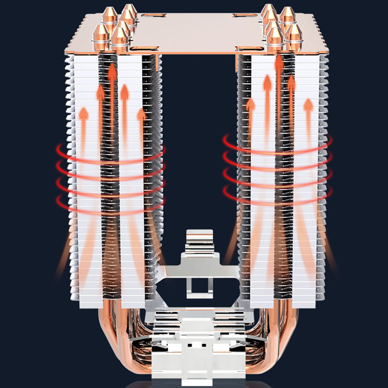 Cooler de cpu com 6 tubos de c - Cpu Heatsink avaliação e preço