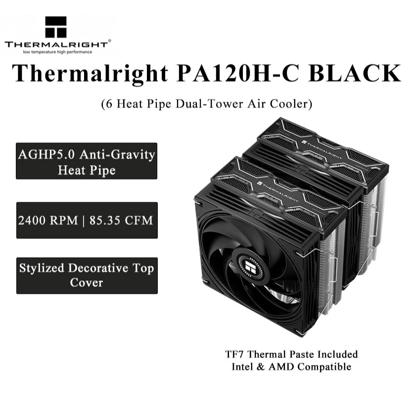 Thermalright PA120H‑C BLACK Co - Air Cooler Cpu avaliação e preço